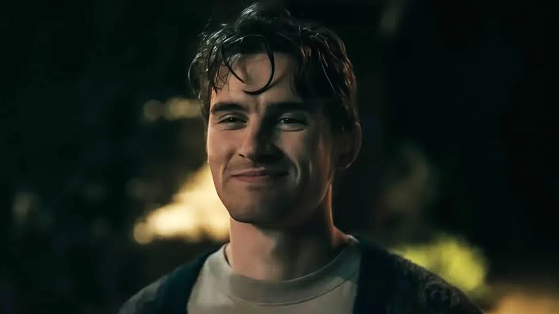Young Man Smiling at the Camera in a Dark Outdoor Setting with Warm Lights in the Background nighttime close up Portrait of a Smiling Man at Night with Blurred City Lights Behind Himportrait of a Man Outdoors at Night Smiling with Soft Yellow Bokeh in the Backgroundsmiling Man Wearing a Light Shirt Night Scene with Out of focus Lights   Ensure Valid Json I Included Stray Quotes and Commas Let's Correct the Array Items Should Be Strings Without Newline Provide Properly Formatted Json Let's Fix Also Ensure No Extra Apostrophes Let's Craft Final