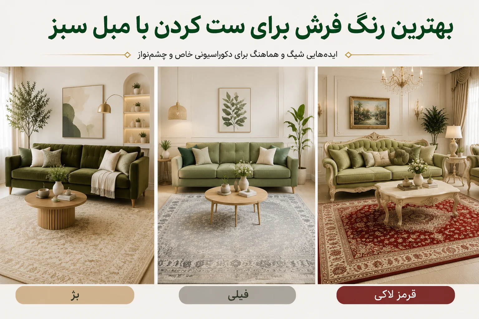 ست کردن رنگ فرش و میل