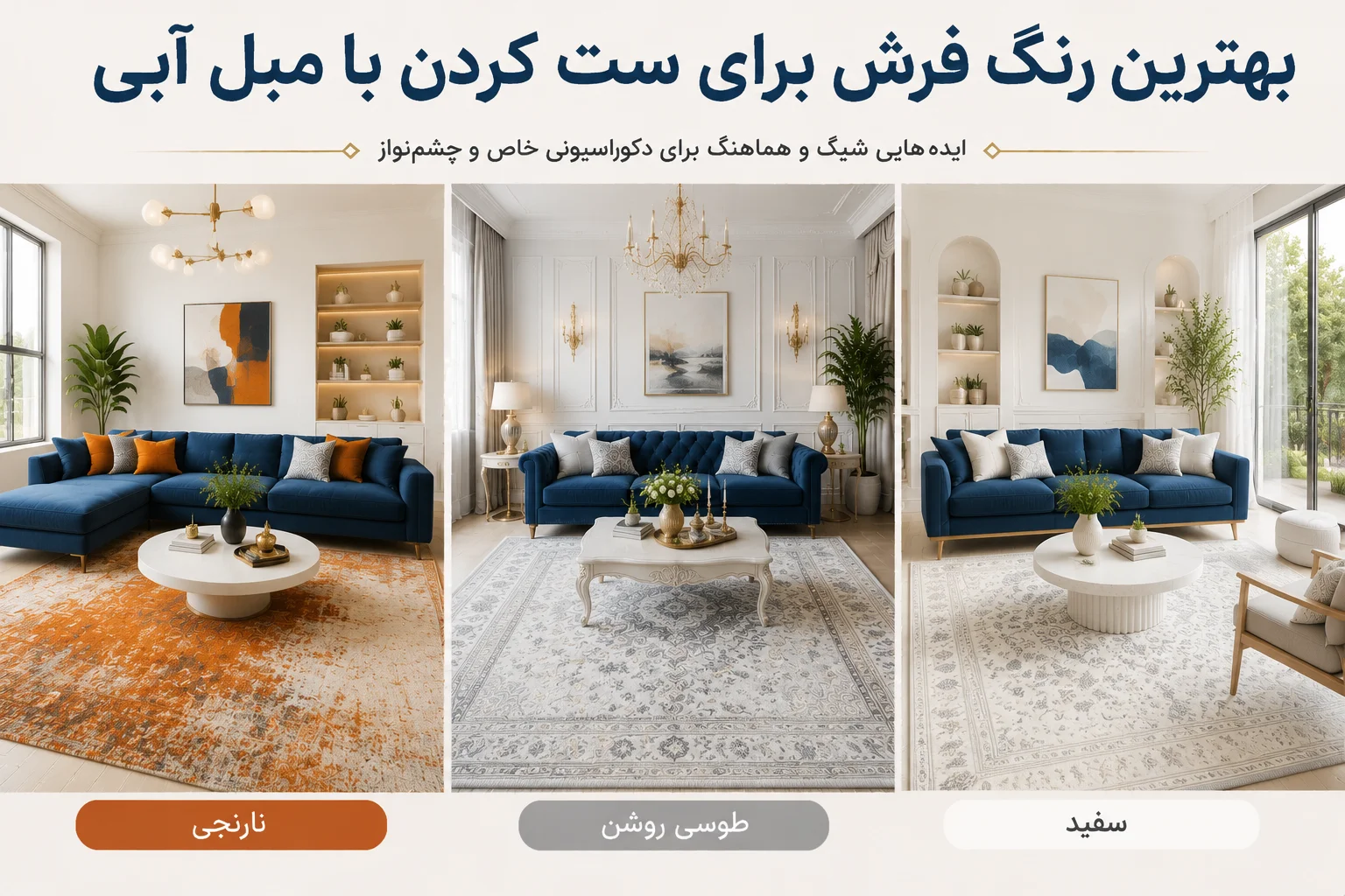 ست کردن رنگ فرش و میل