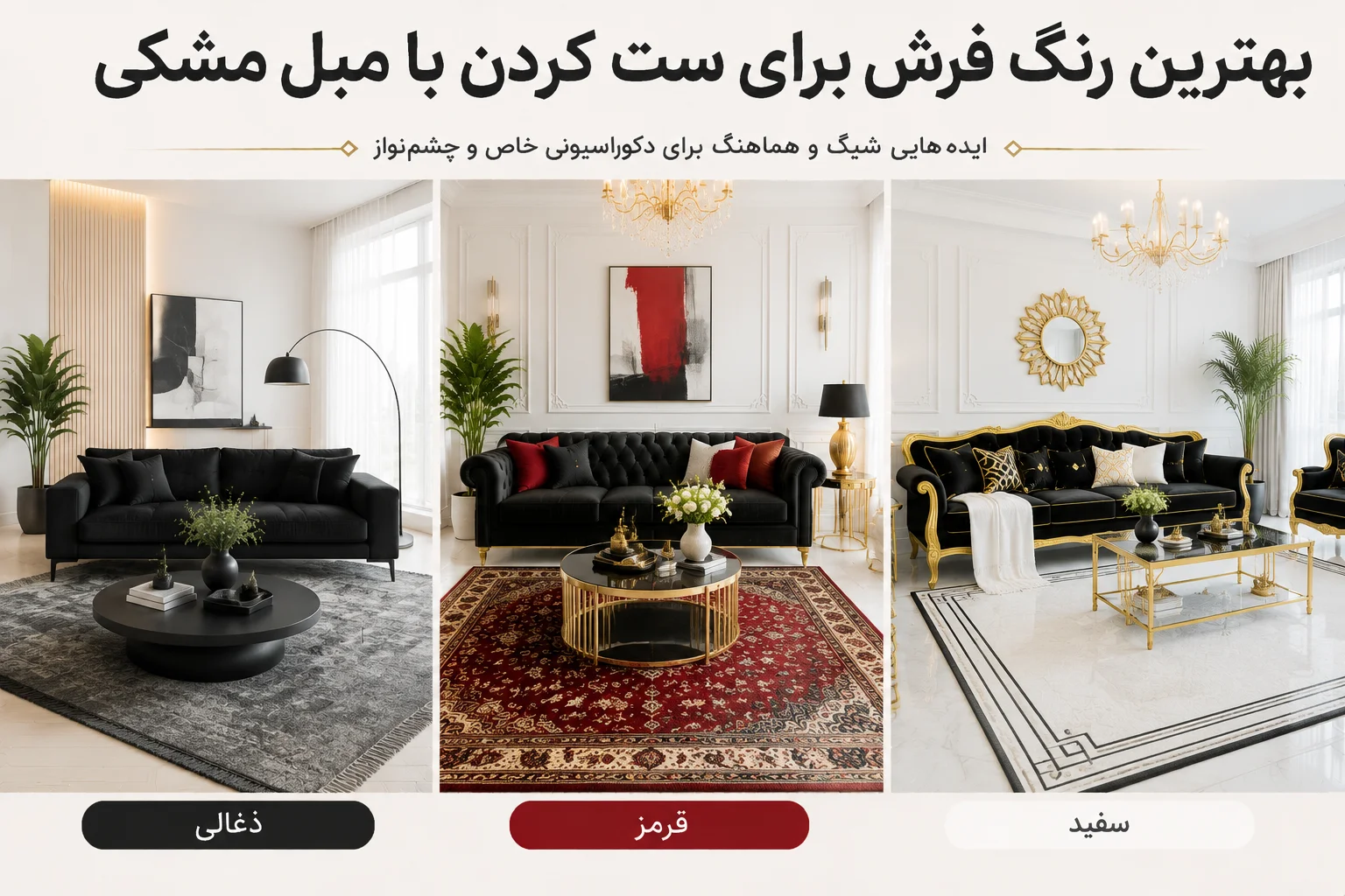 ست کردن رنگ فرش و میل