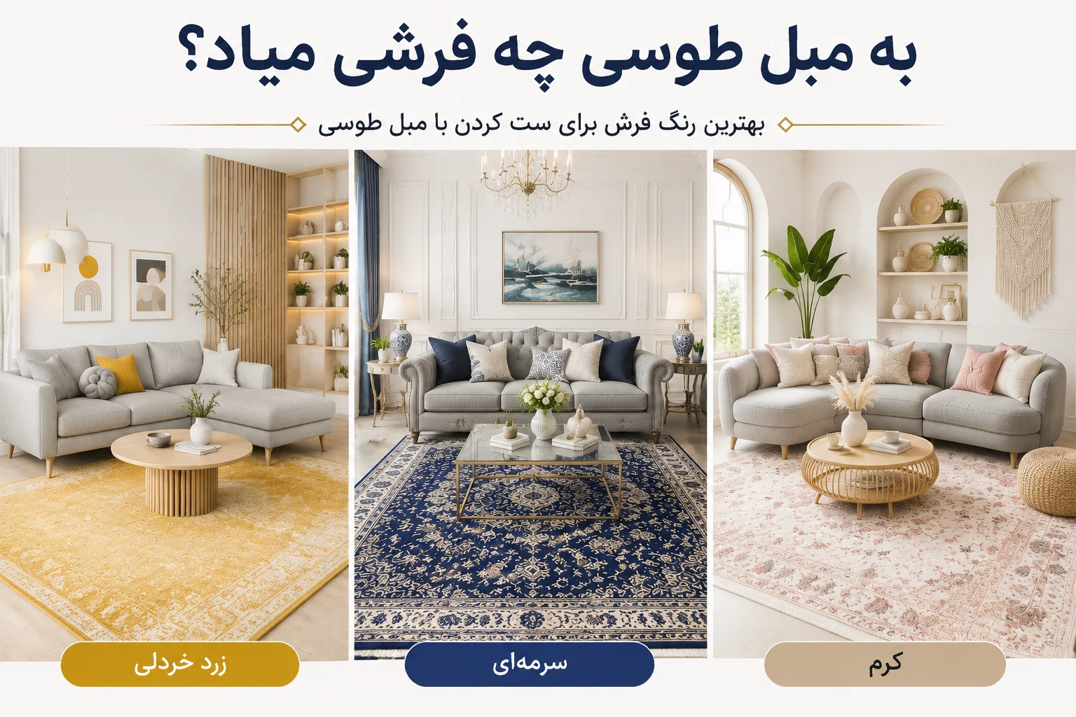ست کردن رنگ فرش و میل