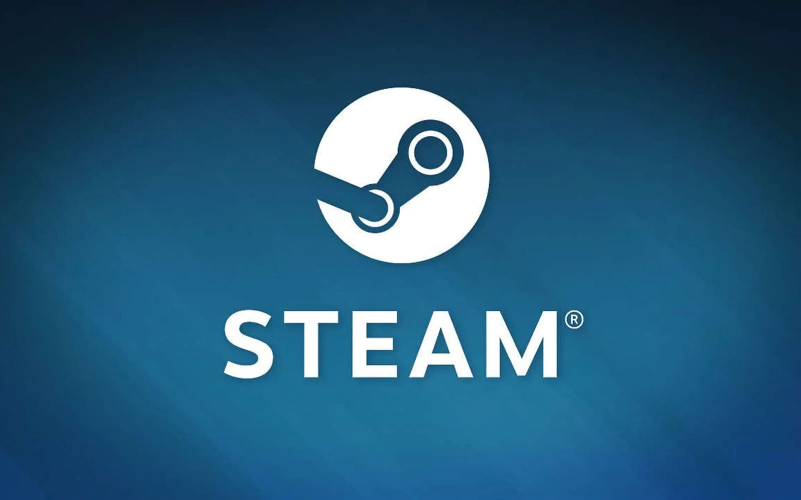 Steam Logo on a Blue Gradient Background