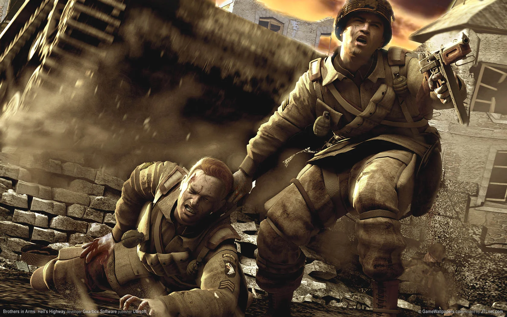 Wallpaper brothers in arms hells highway 03 1680x1050 ۱۹ بازی برتر جنگ جهانی دوم که تاریخ را زنده میکنند