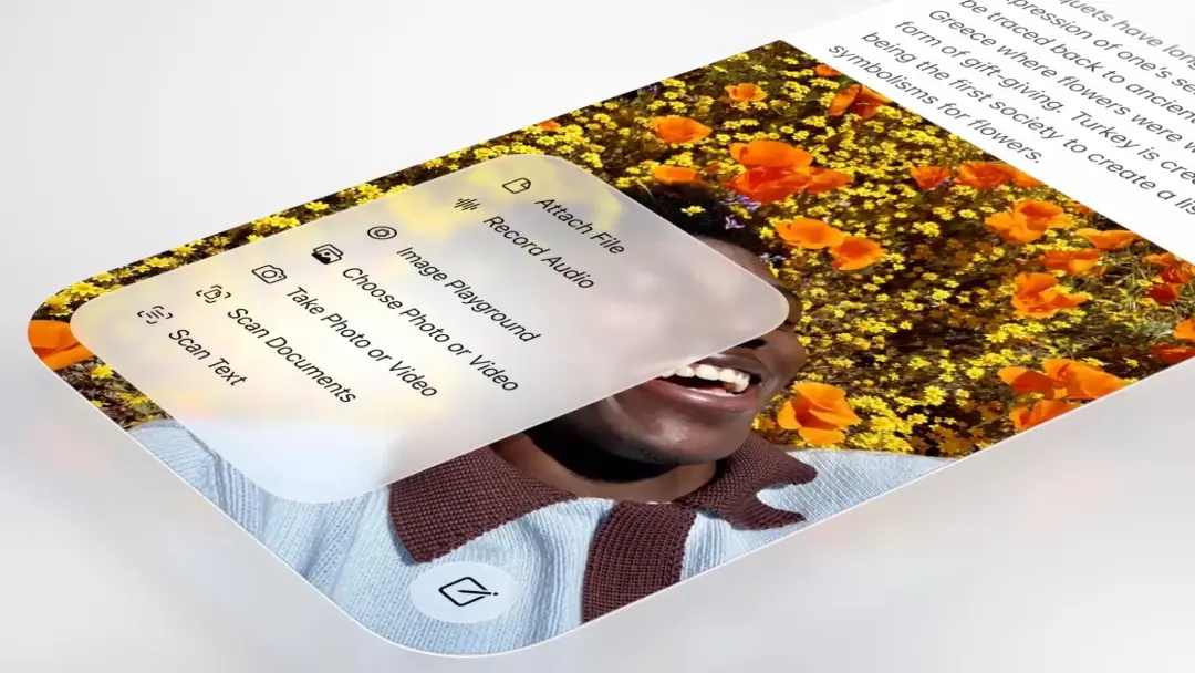 منوی دستورات صوتی و متنی سیری روی صفحهنمایش آیفون